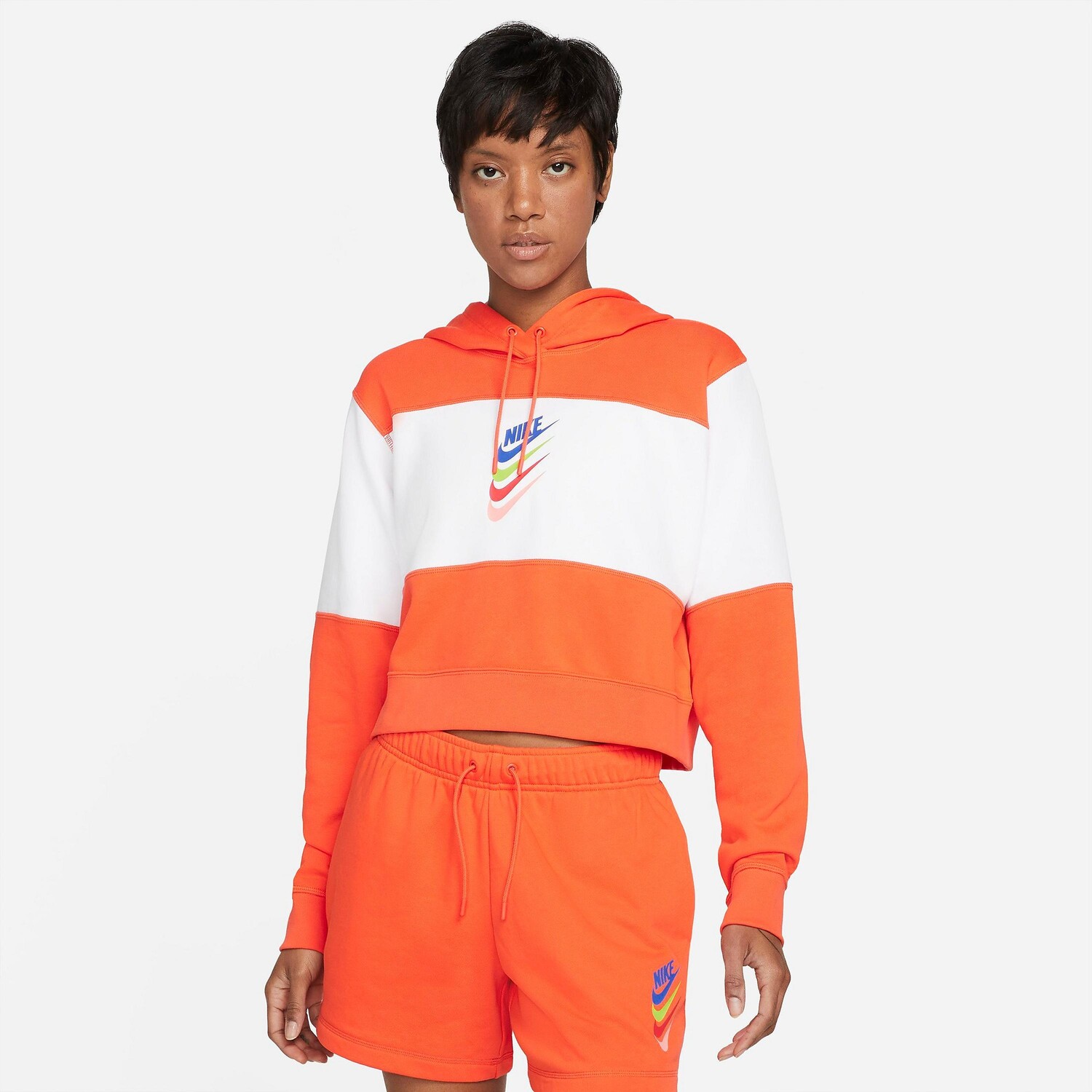 

Женская худи с логотипом Nike Sportswear Stacked, апельсин