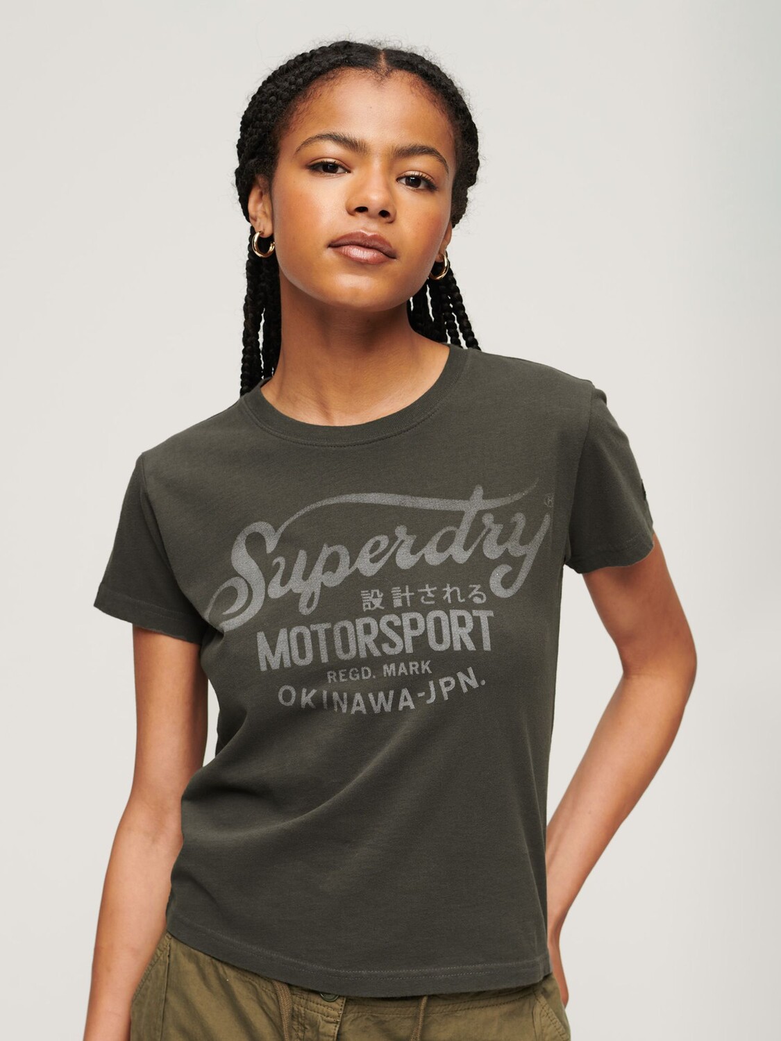 

Футболка с рисунком Superdry Boho Biker Script, винтажная черная, Черный