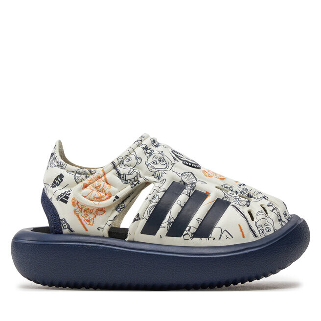 Сандалии adidas Disney Water Sandals Kids IF0931 Owhite/Dkblue/Cblack, белый цена и фото