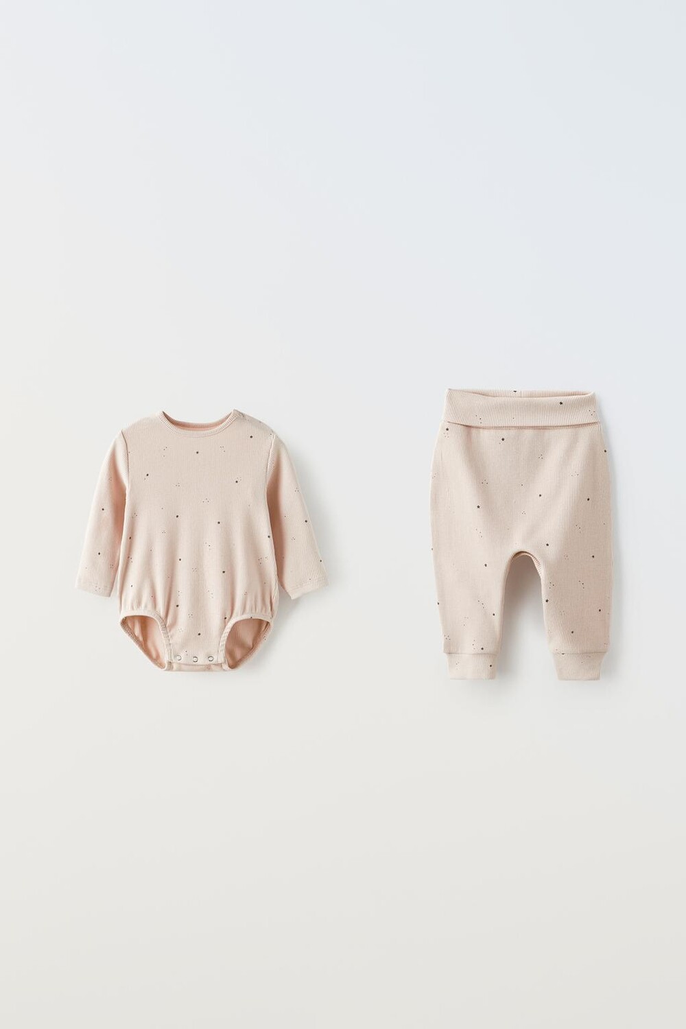 

Набор боди и брюк с принтом ZARA, экрю