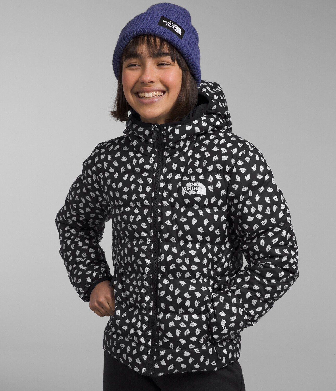 

Двусторонний пуховик с капюшоном North - для девочек The North Face, черный