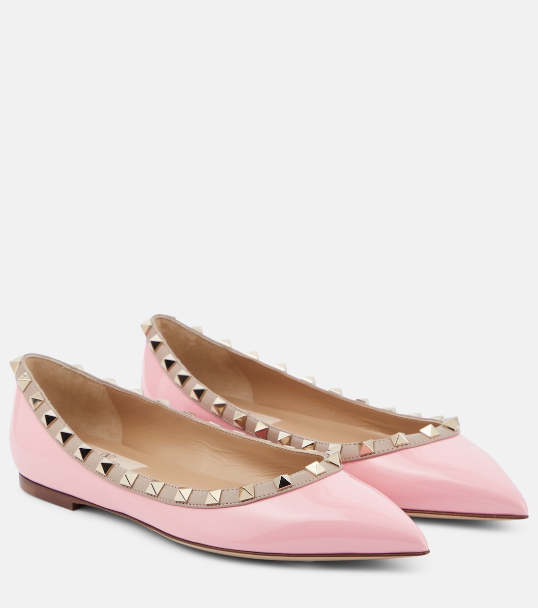 

Кожаные балетки rockstud Valentino Garavani, розовый