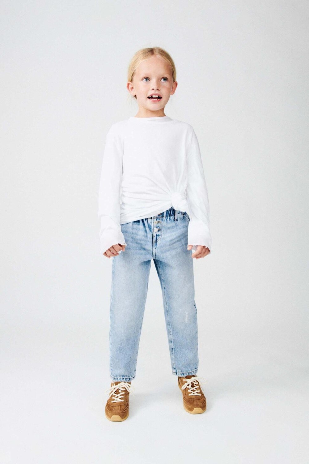 

Мешковатые джинсы ZARA, средне-синий