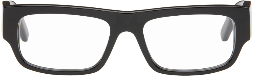 

Черные прямоугольные очки Balenciaga, цвет Black/Black/Transparent