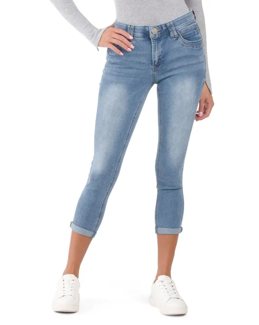 

Джинсы Ab Tech до щиколотки с манжетами Democracy, светло-голубой