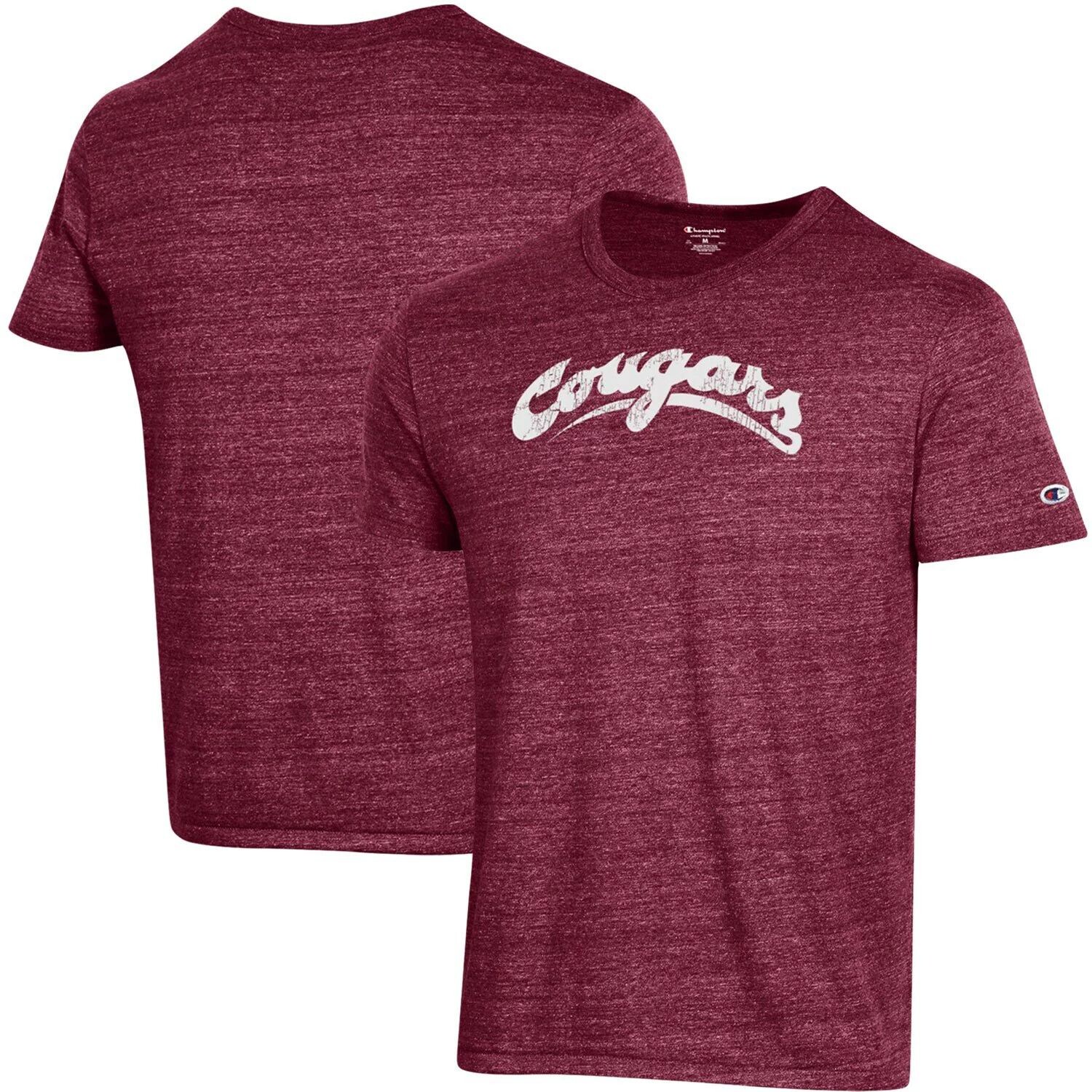 

Мужская футболка Champion Crimson Washington State Cougars Vault с логотипом Tri-Blend