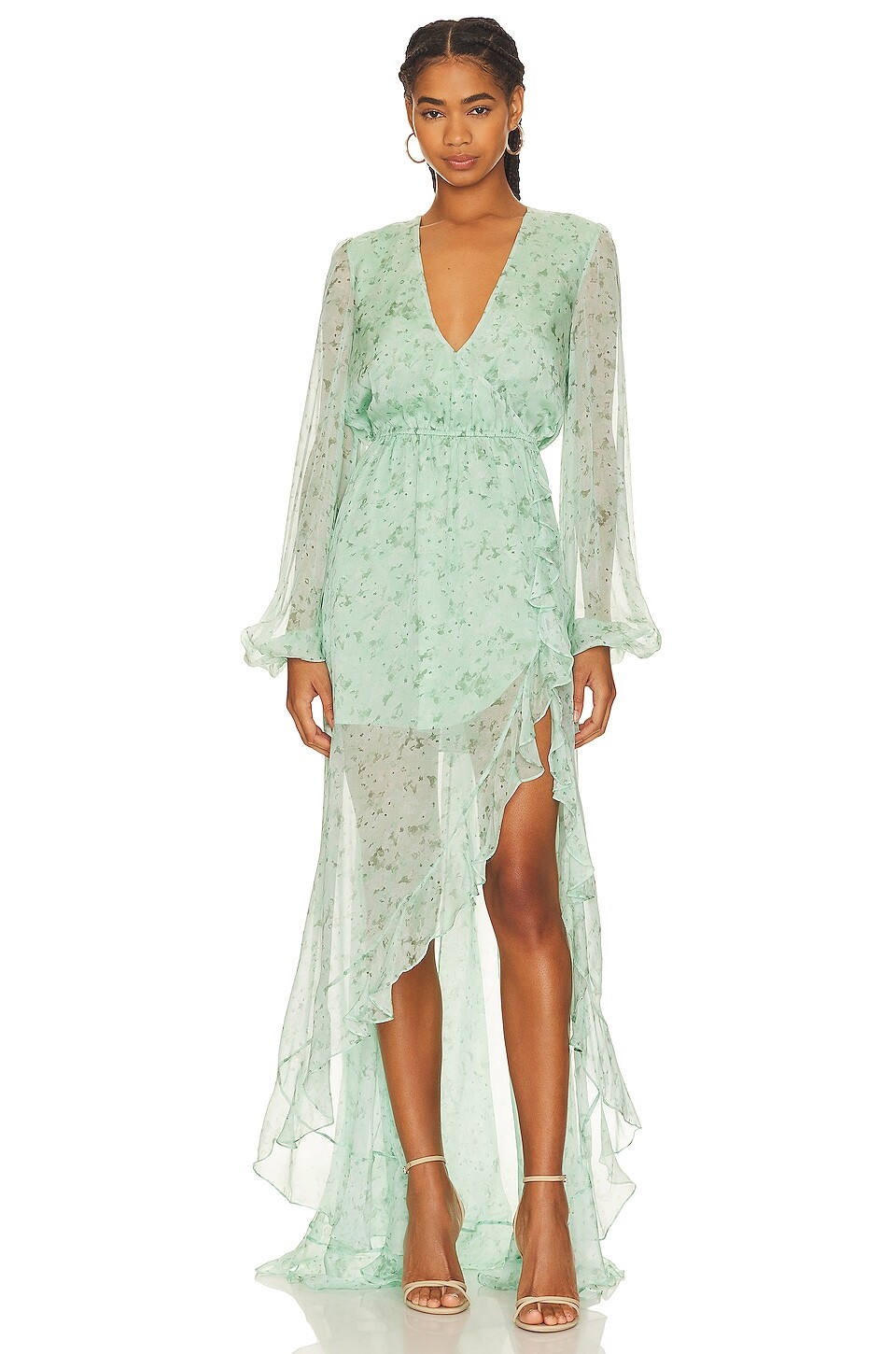 

Платье CAROLINE CONSTAS Liv Gown, цвет Mint Blossom