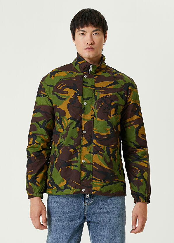 

Пальто Tierra с камуфляжным узором Allsaints, зеленый