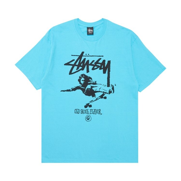 Футболка Stussy Stock Skater 'Blue', синий