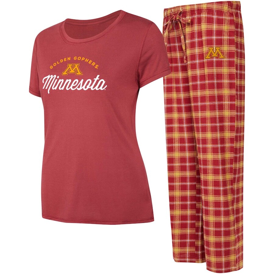 

Пижамный комплект Concepts Sport Minnesota Golden Gophers, бордовый