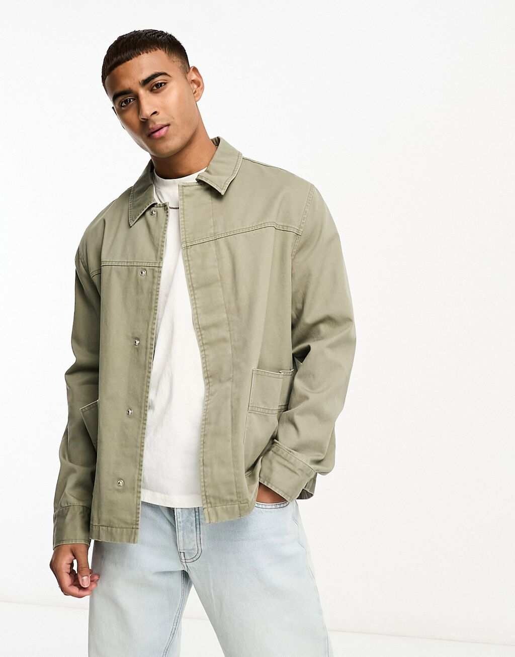 

Зеленая рабочая куртка ASOS DESIGN, Зеленый