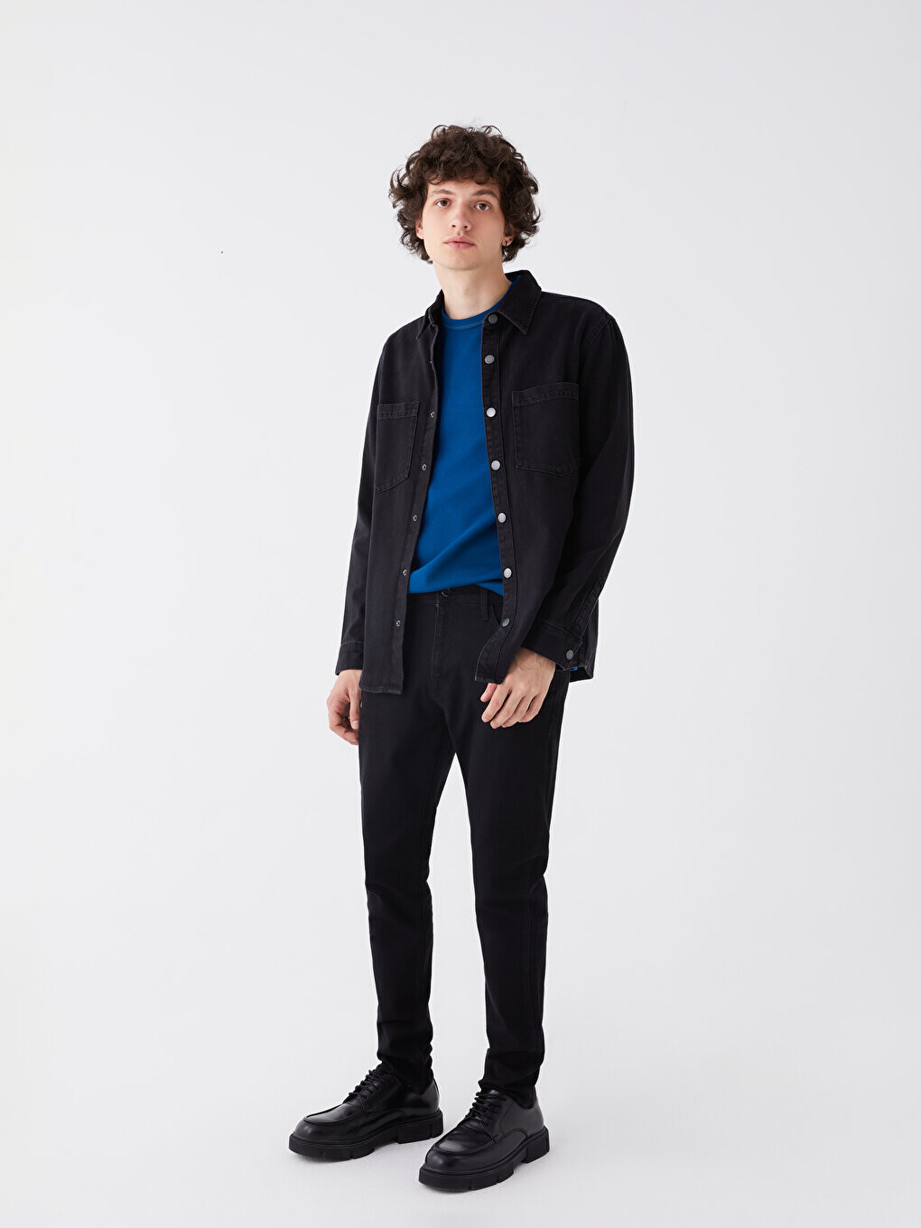 

Мужские джинсовые брюки 750 Slim Fit LCW Jeans, черное родео, Черный