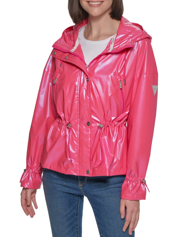 Водостойкая куртка с капюшоном Guess, цвет Bubblegum