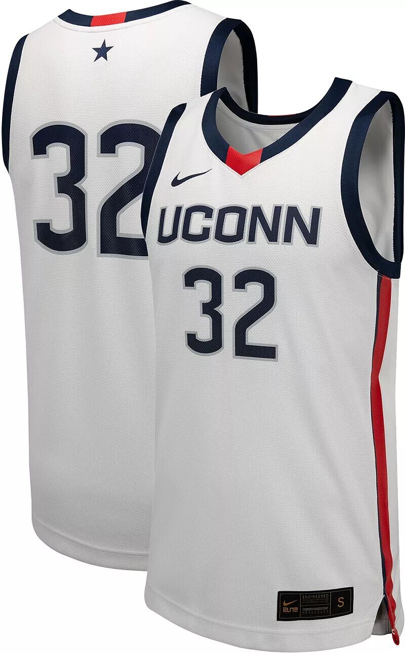 

Женская белая баскетбольная майка Nike UConn Huskies #32