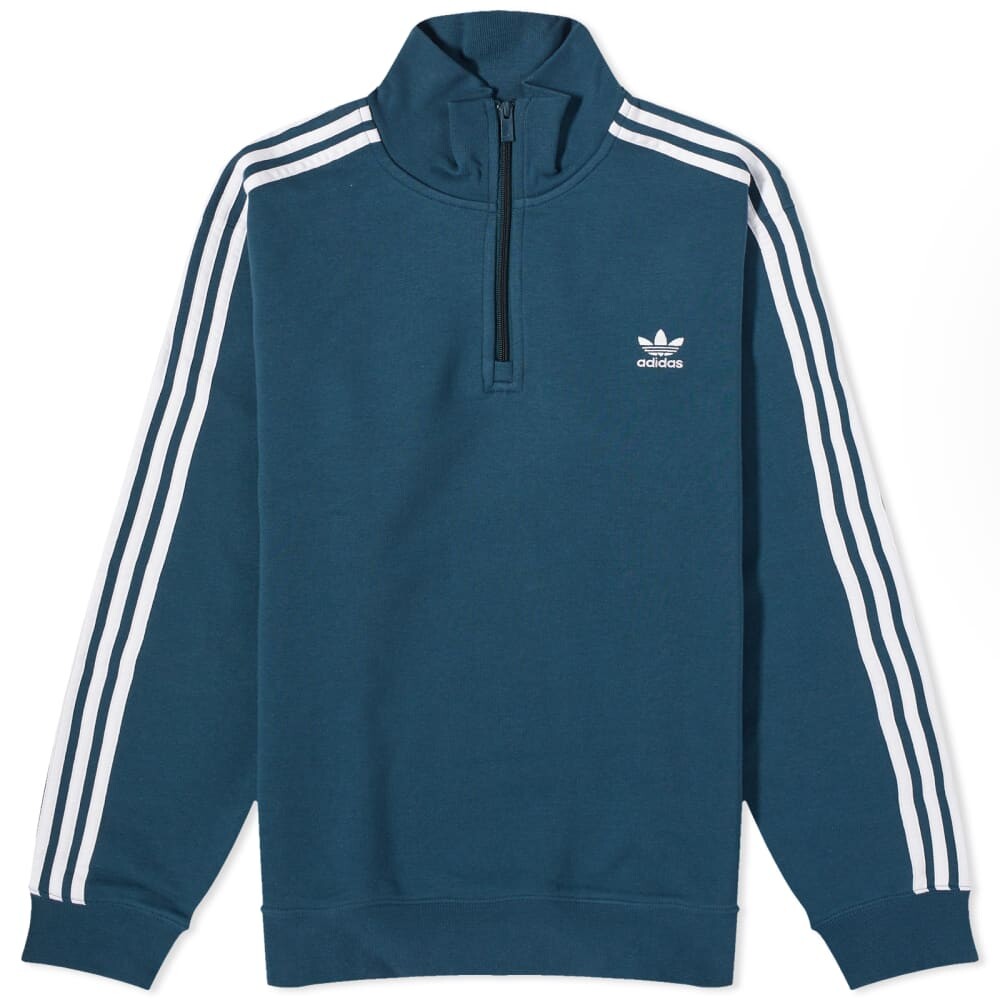 

Свитер с круглым вырезом Adidas с 3 полосками и полумолнией