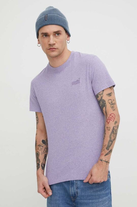 

Хлопковая футболка Superdry, фиолетовый