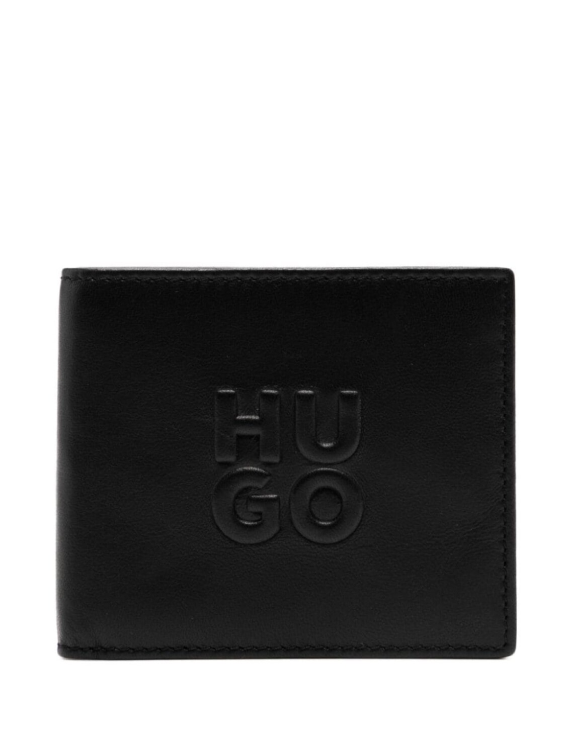 

HUGO кошелек с тисненым логотипом, черный