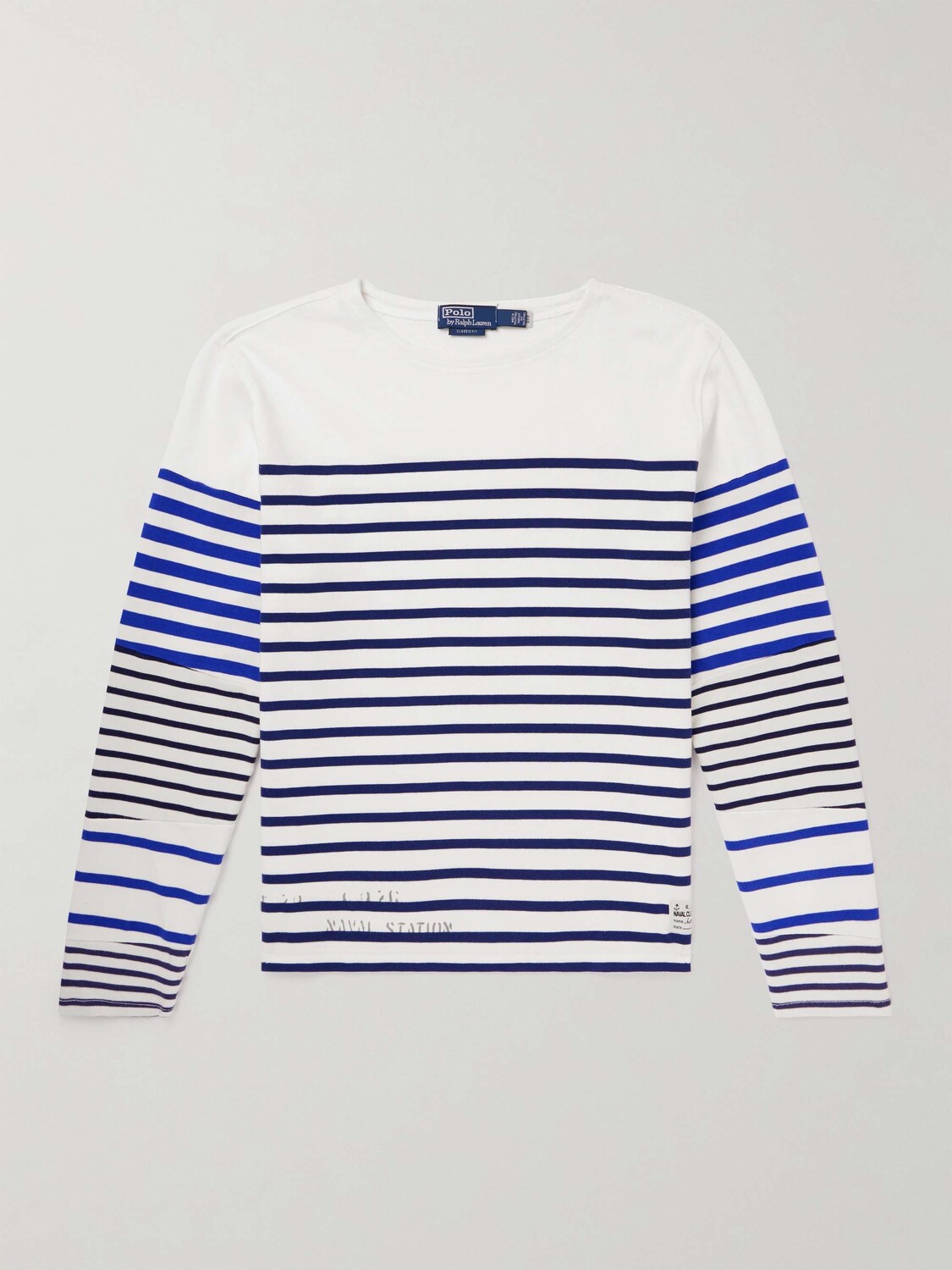 

Полосатая футболка из хлопкового джерси с аппликацией POLO RALPH LAUREN, белый