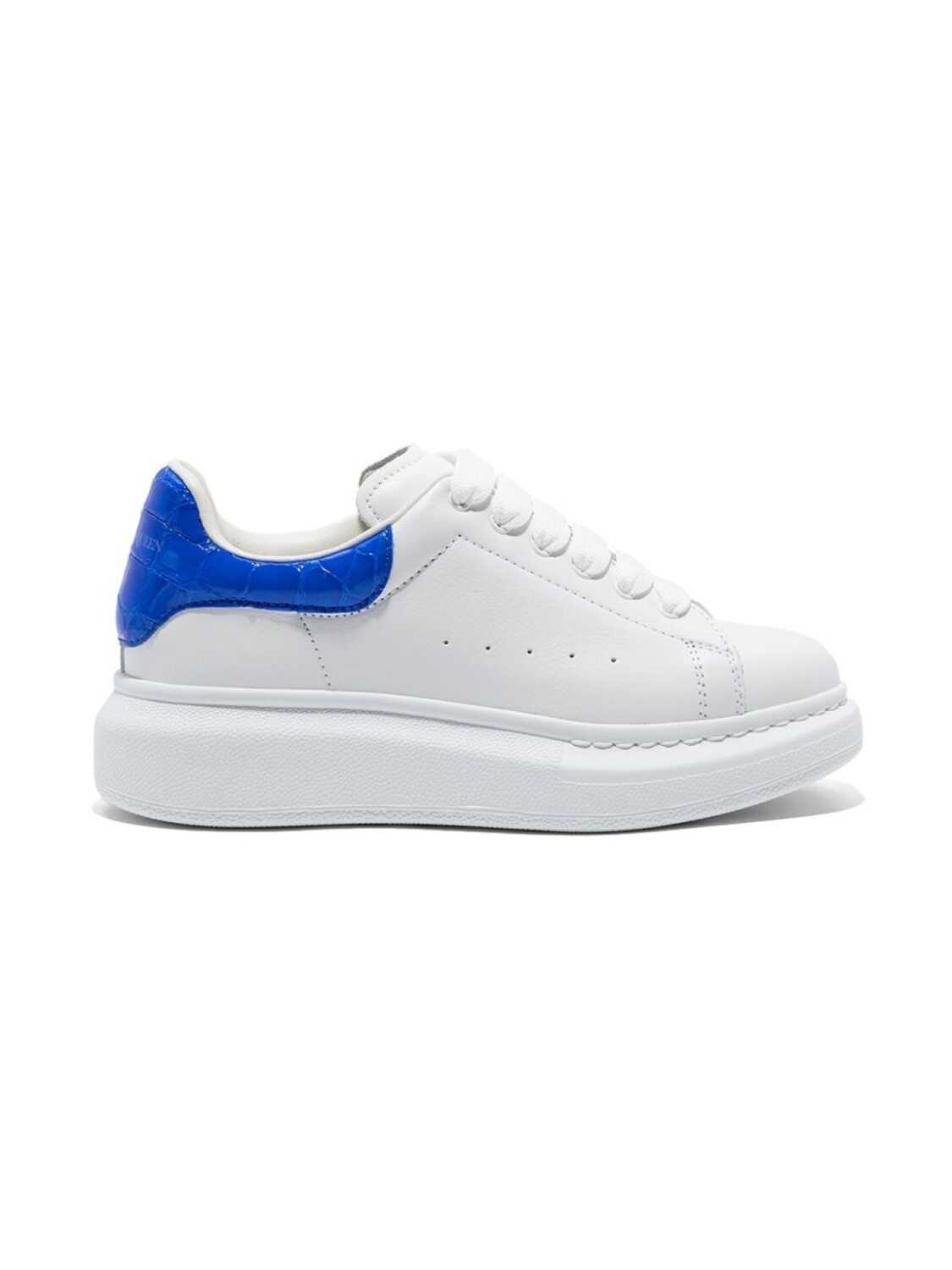 

Кроссовки Oversized с тиснением под крокодила Alexander McQueen Kids, белый
