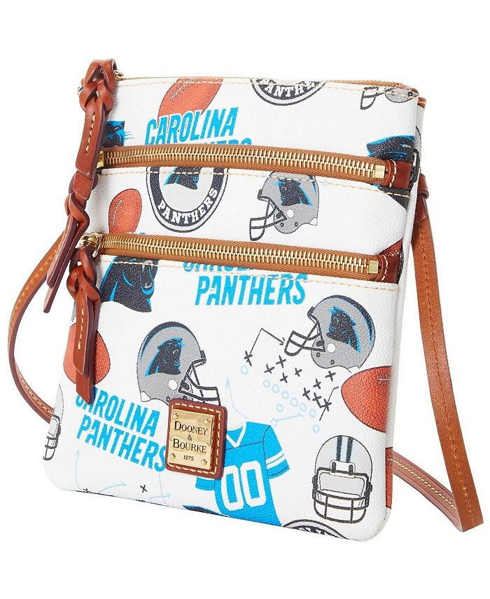 

Женская сумка через плечо Carolina Panthers с тройной молнией Dooney & Bourke, белый