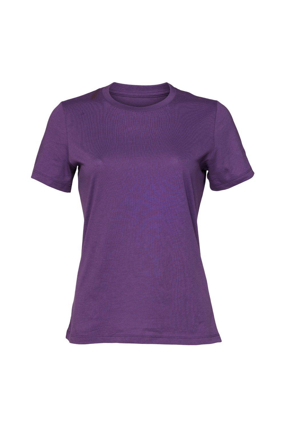 Футболка из джерси с короткими рукавами Bella + Canvas, фиолетовый молодежная футболка из джерси с короткими рукавами bella canvas синий