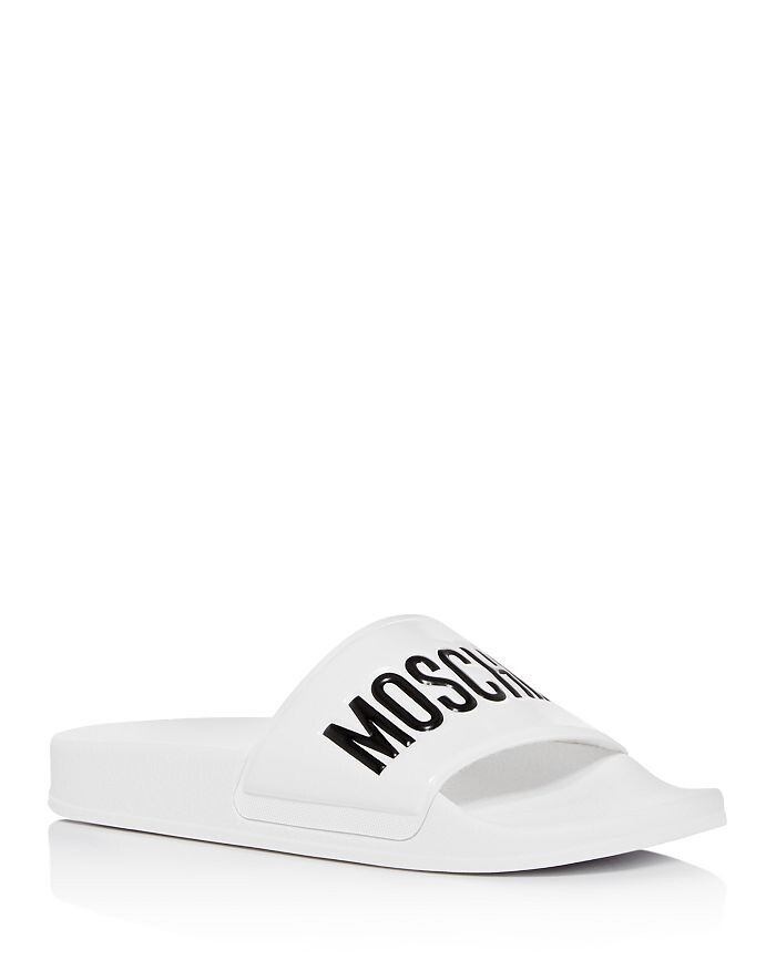 

Женские шлепанцы с логотипом Moschino