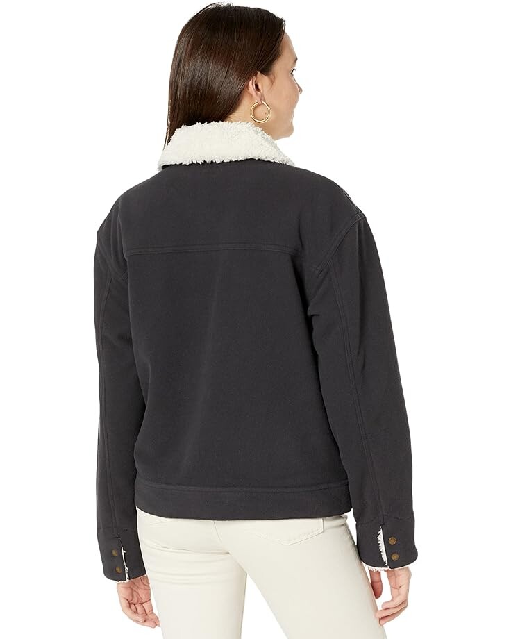 

Куртка Faherty Sherpa Lined Trucker Jacket, цвет Washed Black
