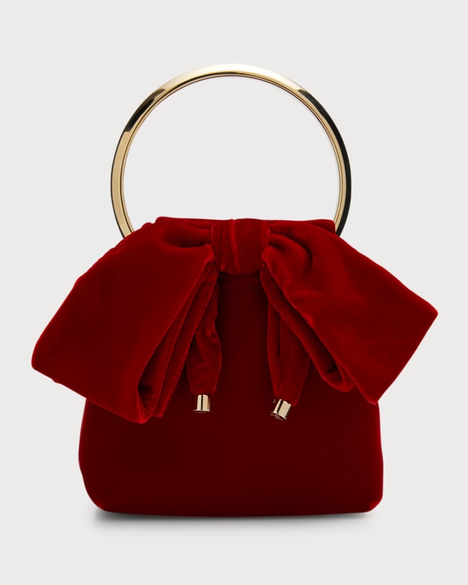 

Бархатная сумка Bon Bon Bow с ручкой сверху Jimmy Choo