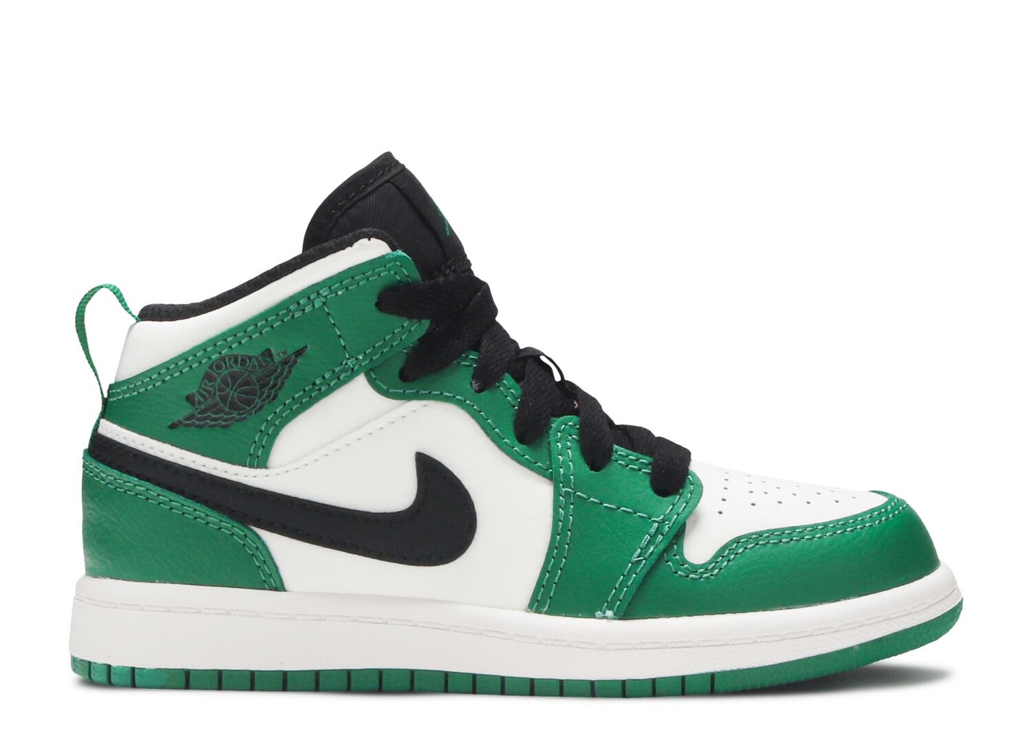 Кроссовки Air Jordan Air Jordan 1 Mid Se Ps 'Pine Green', зеленый кроссовки air jordan air jordan 1 mid se grey pine green белый