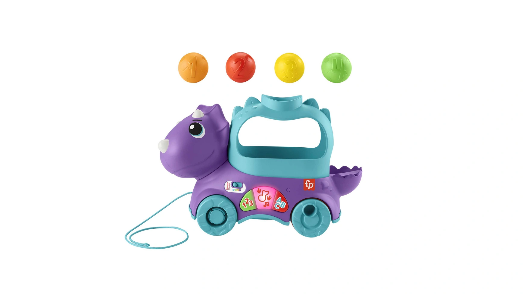 Заказать Fisher Price Забавный динозавр с мячом, игрушка для развития  моторики динозавра – цены, описание и характеристики в «CDEK.Shopping»