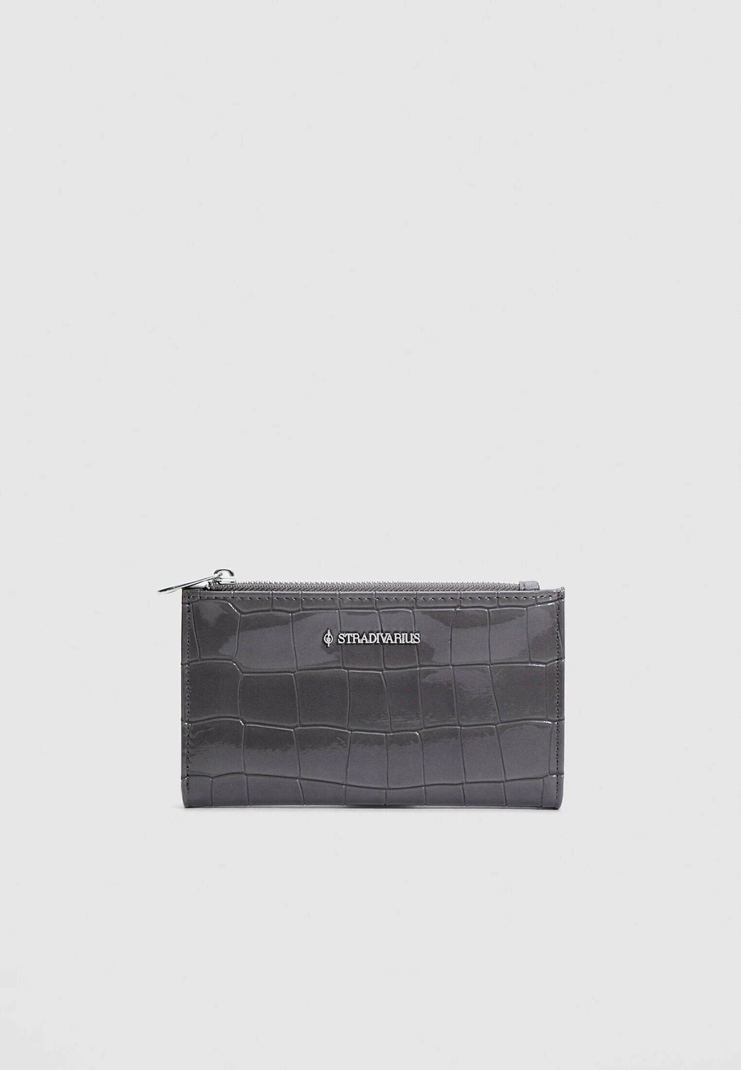 

Кошелек на молнии Stradivarius, серый