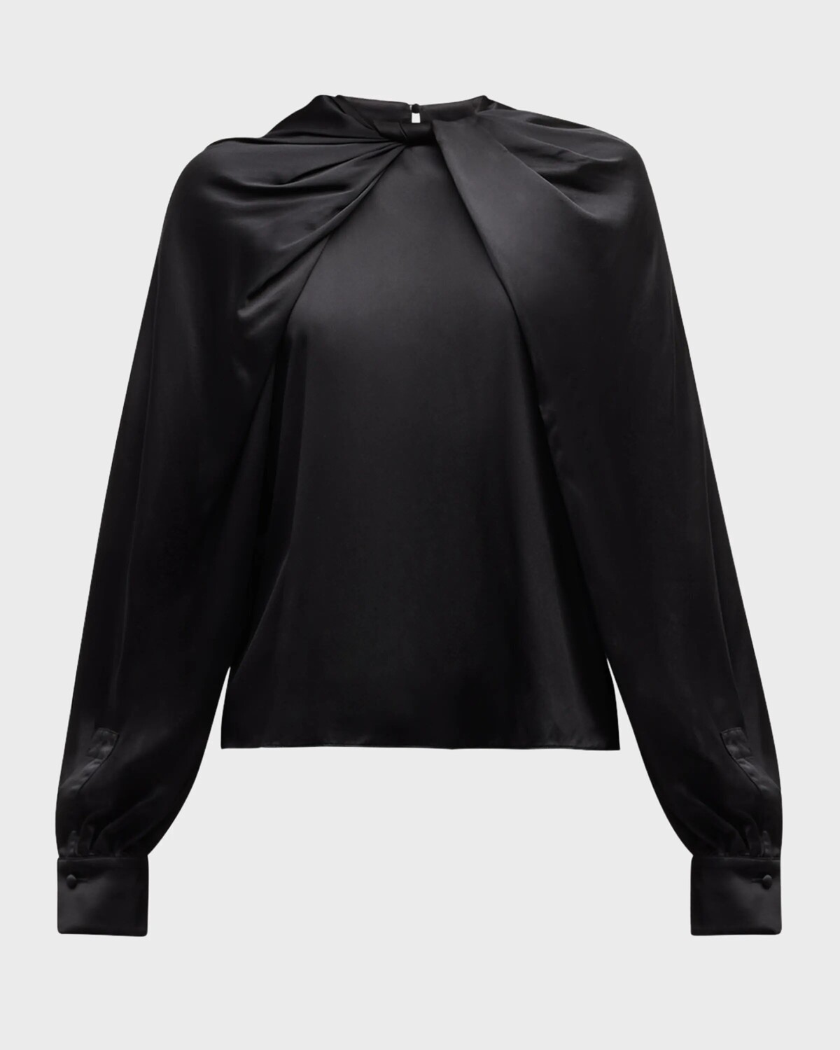 

Шелковая блузка Key Twisted с длинными рукавами Max Mara, черный