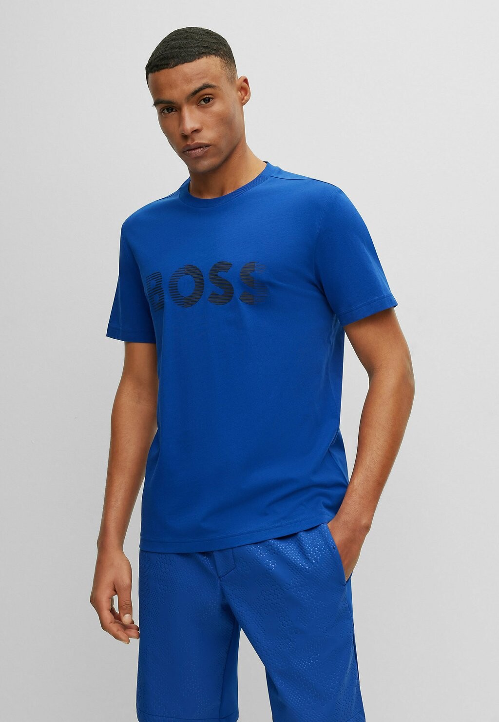 

Футболка с принтом Tee BOSS, цвет blue eighteen