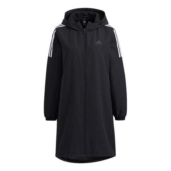 Куртка (WMNS) adidas Long Wv Jkt Mid-Length Sports Hooded Jacket Black, черный
