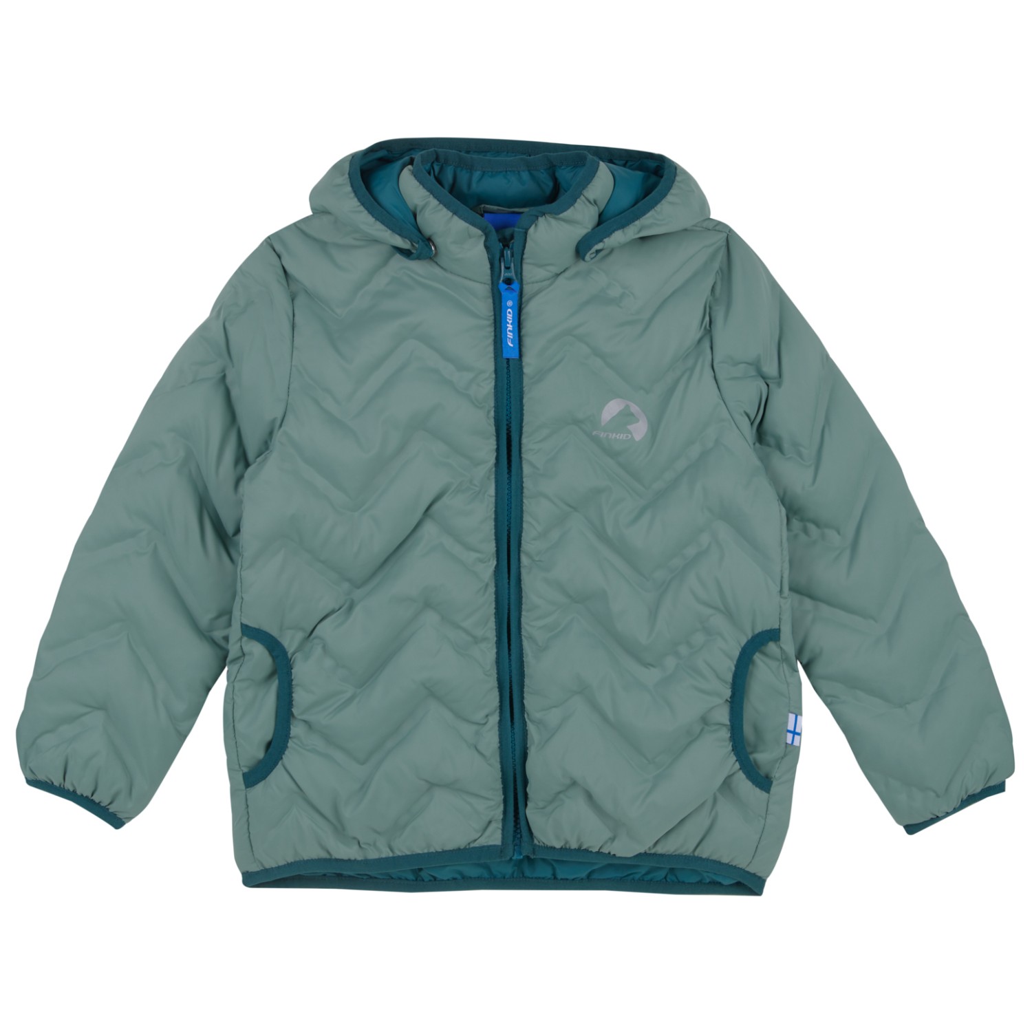 Куртка из синтетического волокна Finkid Kid's Vanukas Air, цвет Green Bay/Deep Teal