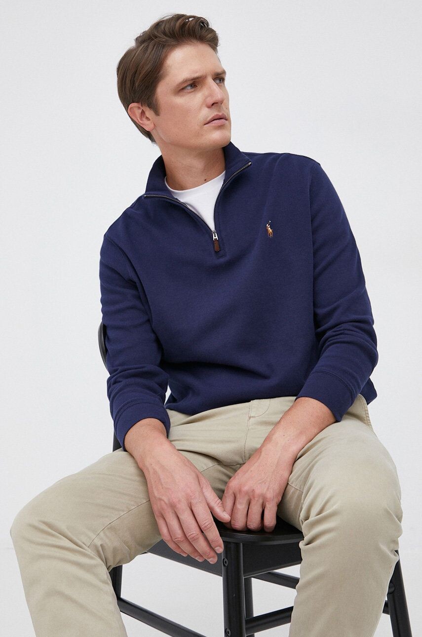 

Хлопковый свитер Polo Ralph Lauren, темно-синий