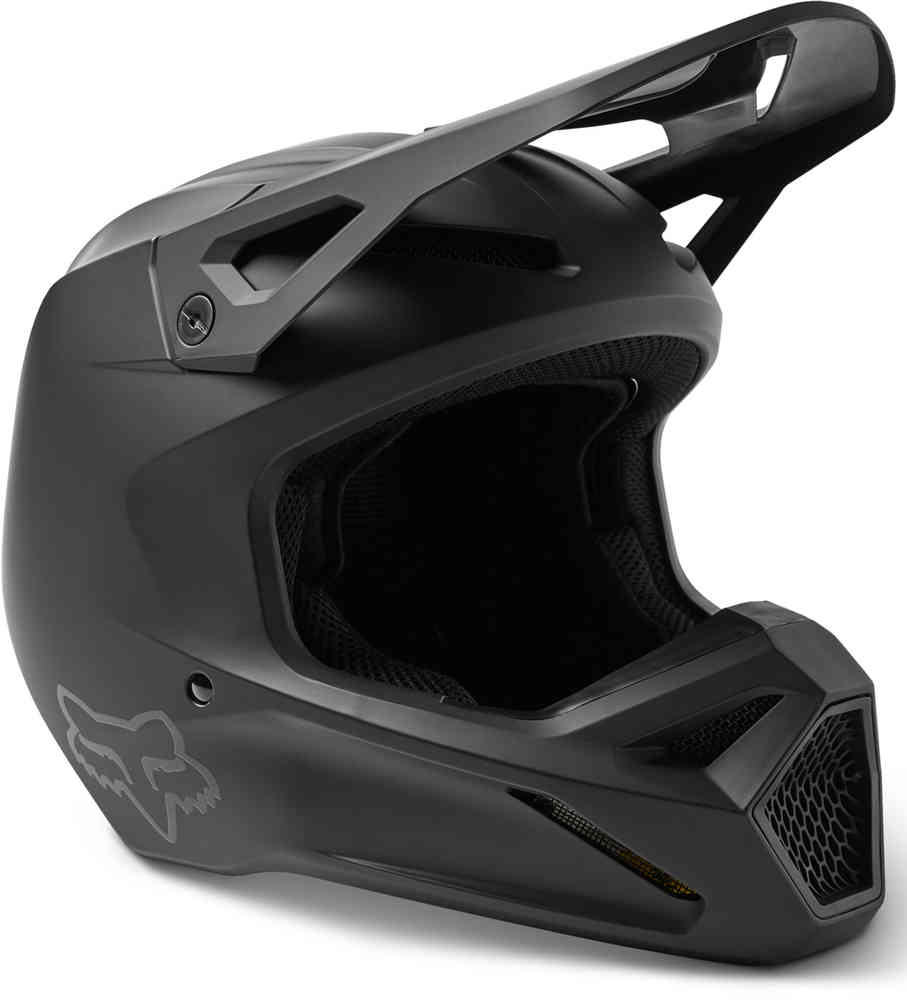 Твердый шлем для мотокросса V1 FOX, черный мэтт цена и фото