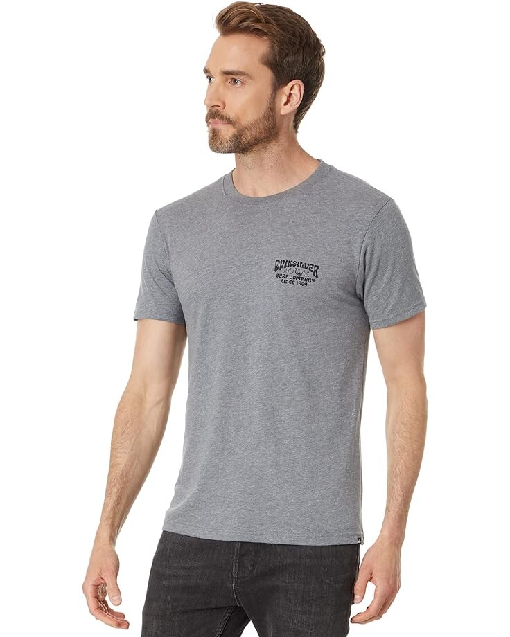 

Футболка Quiksilver Quik Lockup Short Sleeve Tee, цвет Medium Grey Heather