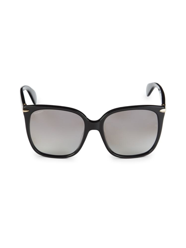 

Квадратные солнцезащитные очки 56MM Rag & Bone, черный