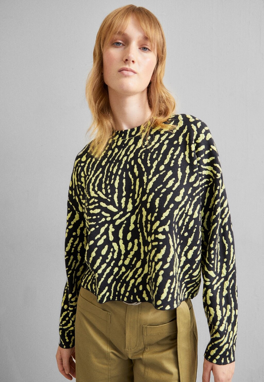 

Свитер Proenza Schouler White Label, черный/салатовый