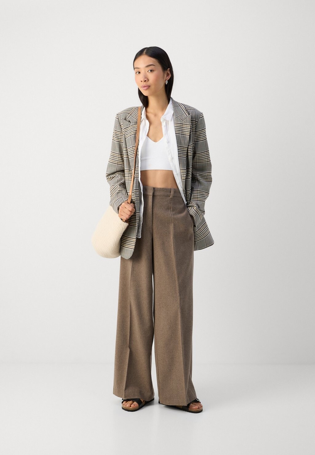 

Брюки PANTS WIDE LEG HIGH WAIST PIPED POCKETS HOOK CLOSURE Marc O'Polo, коричневый