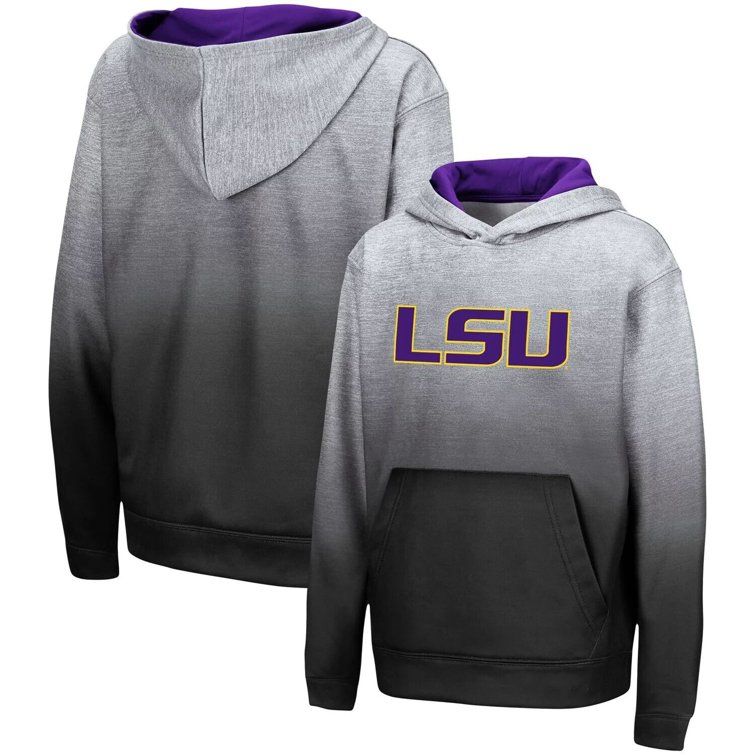 

Серый пуловер с капюшоном Youth Colosseum LSU Tigers Sitwell Colosseum