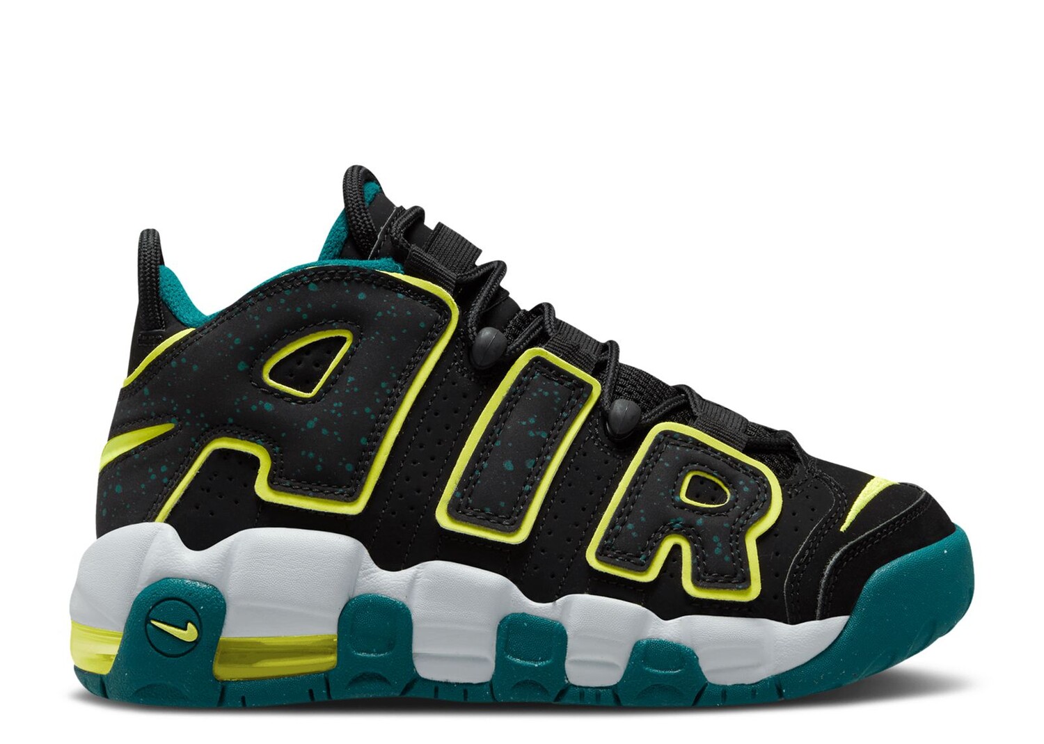 

Кроссовки Nike Air More Uptempo Gs 'Black Geode Teal', черный