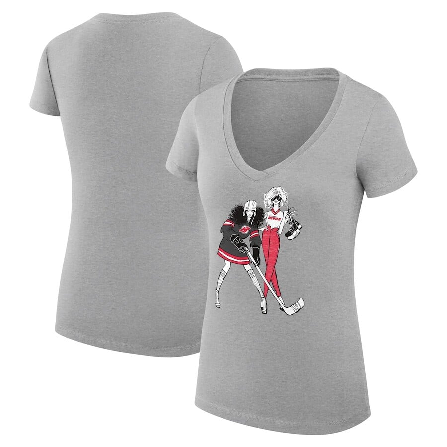 

Футболка с коротким рукавом G-III 4Her by Carl Banks New Jersey Devils, серый