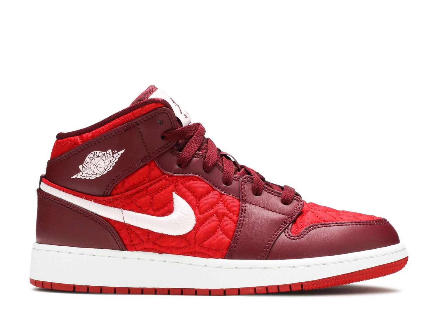 

Кроссовки Air Jordan Air Jordan 1 Mid Se Gs 'Red Quilted', красный