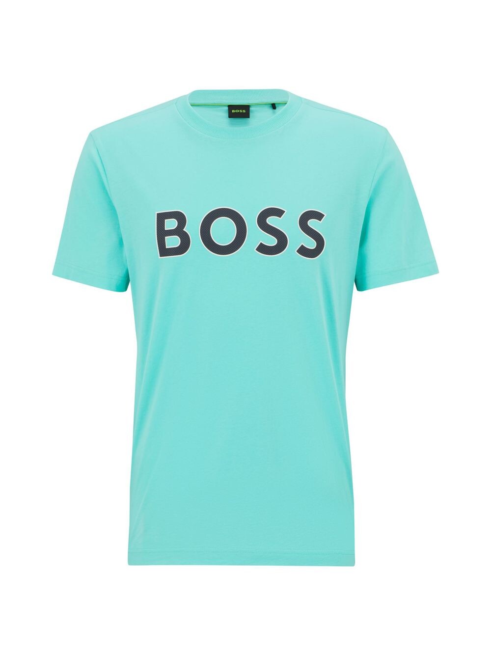 

Футболка с круглым вырезом из хлопкового джерси с логотипом BOSS, зеленый