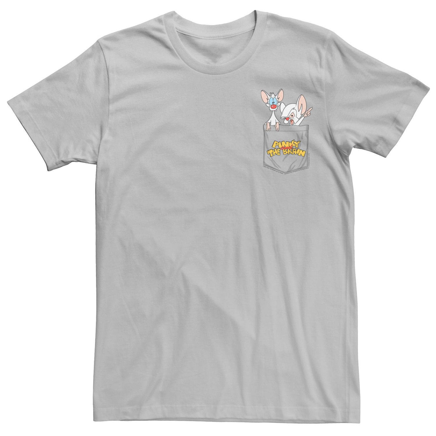Мужская футболка Pinky And The Brain с искусственным карманом Licensed Character