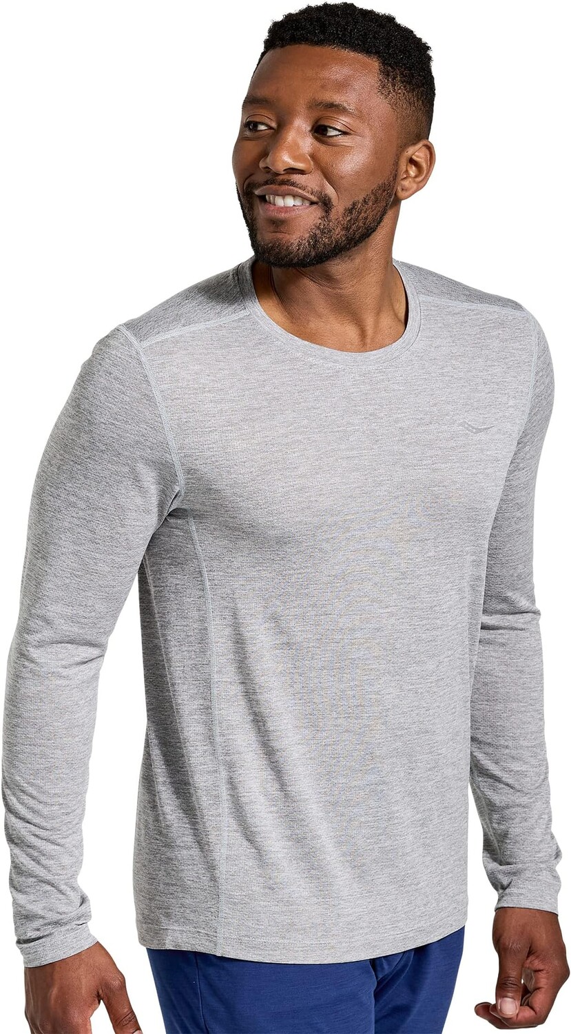

Секундомер с длинным рукавом Saucony, цвет Light Grey Heather