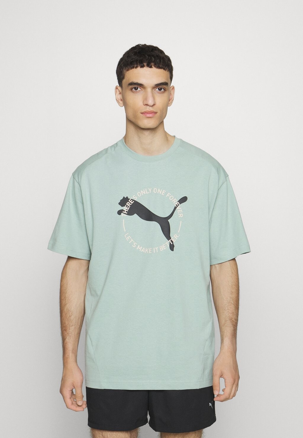 

Футболка с принтом BETTER TEE Puma, зеленый туман