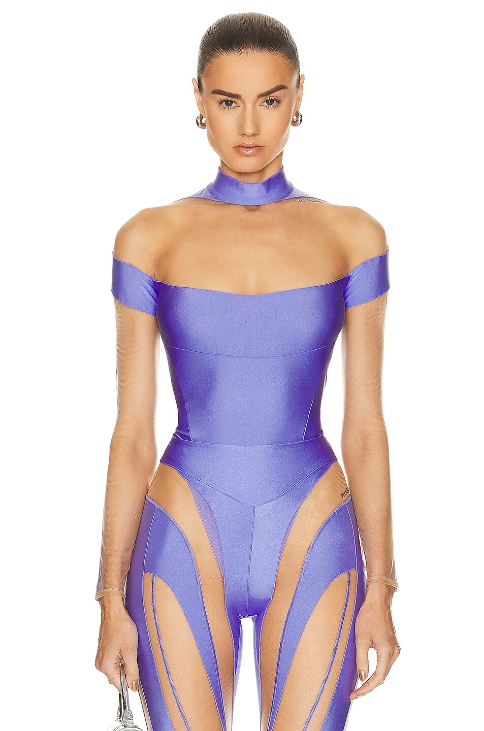 

Боди Mugler Illusion Stretch, цвет Lilac & Nude 01